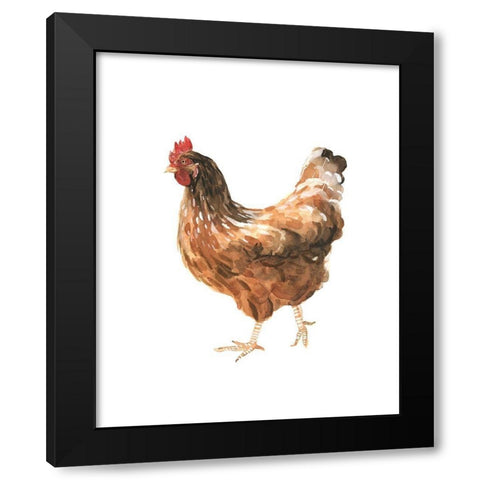 Autumn Chicken IV Black Modern Wood Framed Art Print by Scarvey, Emma
