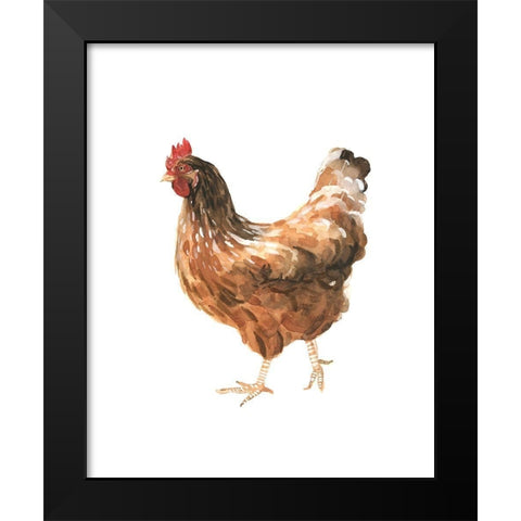 Autumn Chicken IV Black Modern Wood Framed Art Print by Scarvey, Emma