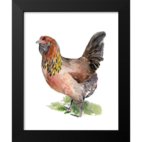 Chicken Dance II Black Modern Wood Framed Art Print by Parker, Jennifer Paxton