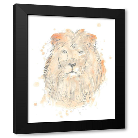 Blush Savannah III Black Modern Wood Framed Art Print by Vess, June Erica