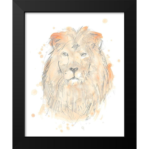 Blush Savannah III Black Modern Wood Framed Art Print by Vess, June Erica