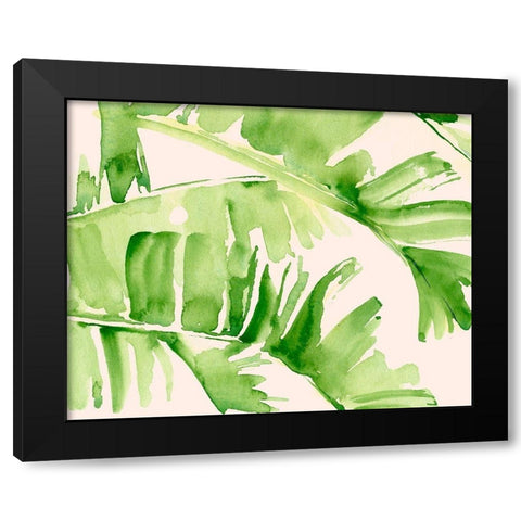 Peachy Palms I Black Modern Wood Framed Art Print by Parker, Jennifer Paxton