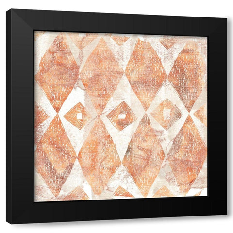 Red Earth Textile VI Black Modern Wood Framed Art Print by Vess, June Erica