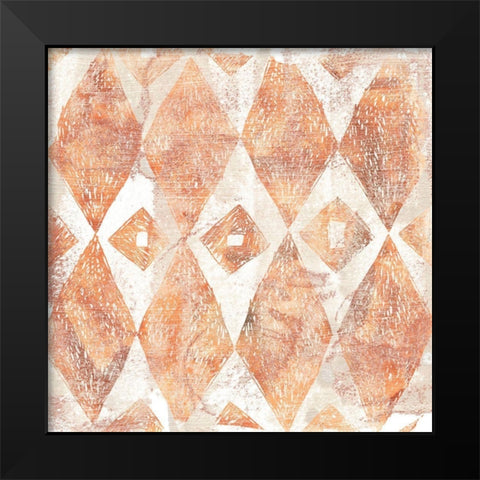 Red Earth Textile VI Black Modern Wood Framed Art Print by Vess, June Erica