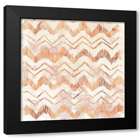Red Earth Textile VIII Black Modern Wood Framed Art Print by Vess, June Erica