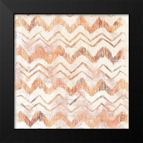 Red Earth Textile VIII Black Modern Wood Framed Art Print by Vess, June Erica