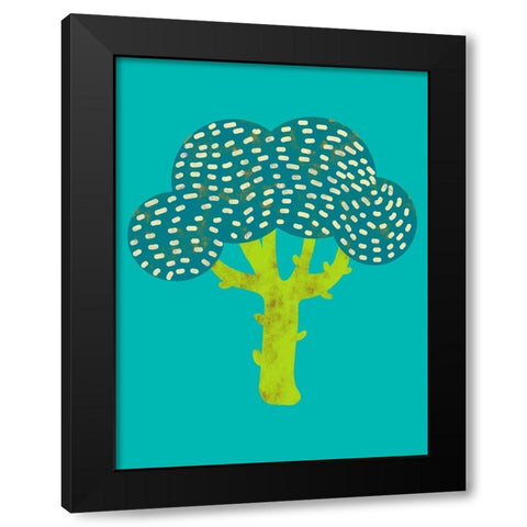 Veggie Party III Black Modern Wood Framed Art Print with Double Matting by Zarris, Chariklia