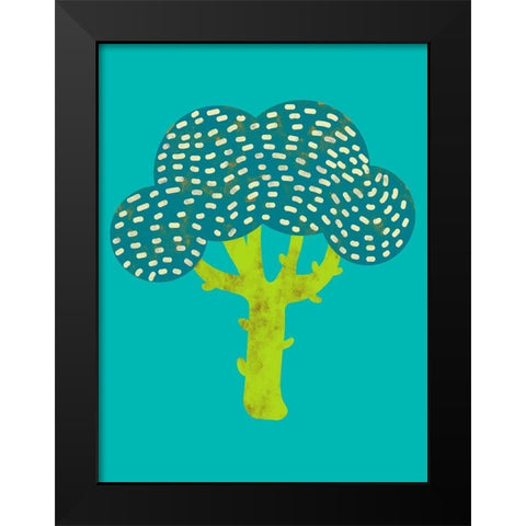 Veggie Party III Black Modern Wood Framed Art Print by Zarris, Chariklia