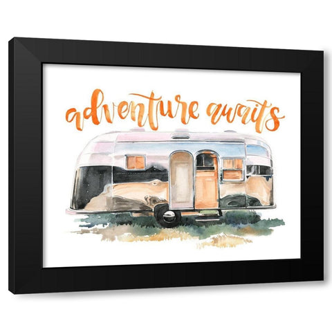 Summer Vacation III Black Modern Wood Framed Art Print with Double Matting by Parker, Jennifer Paxton