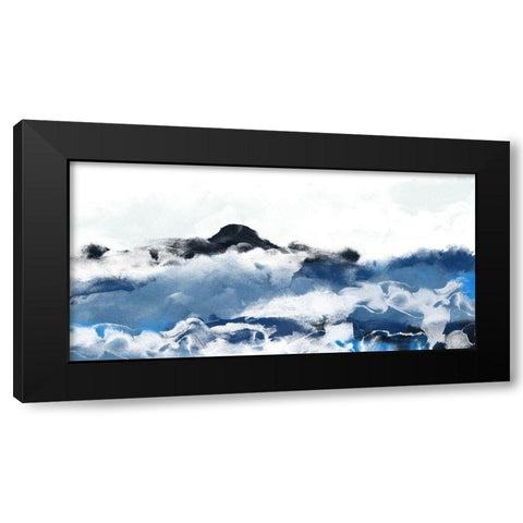 Custom Sea Surface II Black Modern Wood Framed Art Print with Double Matting by Vess, June Erica