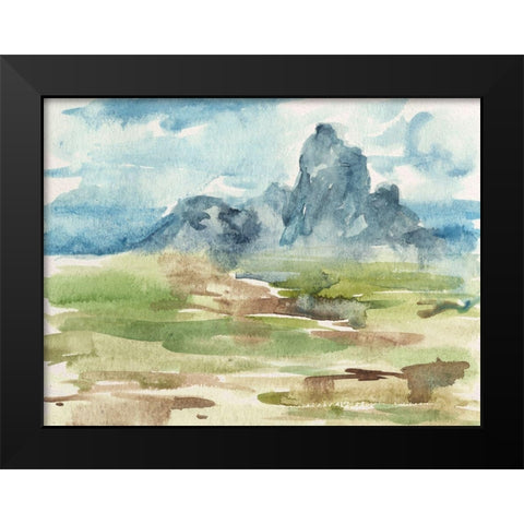 Watercolor Views I Black Modern Wood Framed Art Print by Wang, Melissa