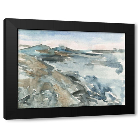 Watercolor Views IV Black Modern Wood Framed Art Print with Double Matting by Wang, Melissa