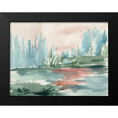 Watercolor Views VI Black Modern Wood Framed Art Print by Wang, Melissa