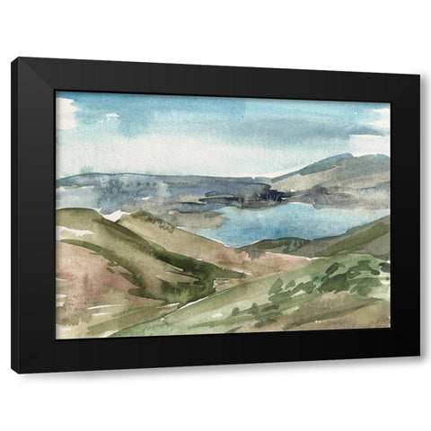 Watercolor Views VIII Black Modern Wood Framed Art Print with Double Matting by Wang, Melissa