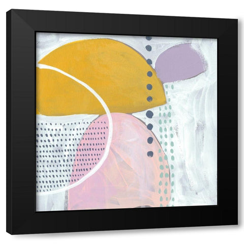 Lollipop Abstract II Black Modern Wood Framed Art Print with Double Matting by Zarris, Chariklia