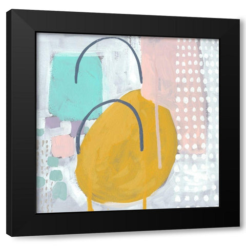 Lollipop Abstract III Black Modern Wood Framed Art Print with Double Matting by Zarris, Chariklia