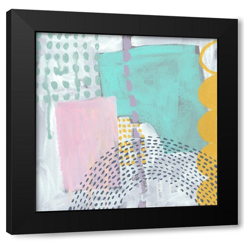 Lollipop Abstract VI Black Modern Wood Framed Art Print with Double Matting by Zarris, Chariklia