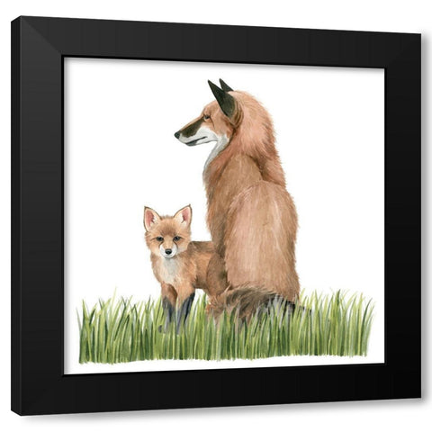 Woodland Babes I Black Modern Wood Framed Art Print by Popp, Grace