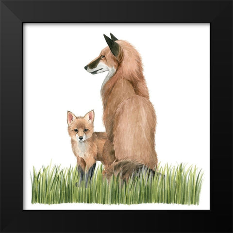 Woodland Babes I Black Modern Wood Framed Art Print by Popp, Grace