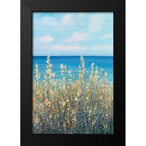 Flowers at the Coast I Black Modern Wood Framed Art Print by OToole, Tim