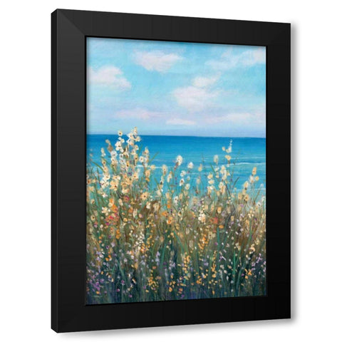 Flowers at the Coast II Black Modern Wood Framed Art Print with Double Matting by OToole, Tim