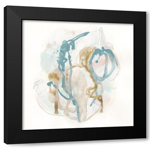 Patina Gesture II Black Modern Wood Framed Art Print with Double Matting by Vess, June Erica
