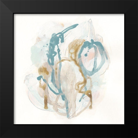 Patina Gesture II Black Modern Wood Framed Art Print by Vess, June Erica