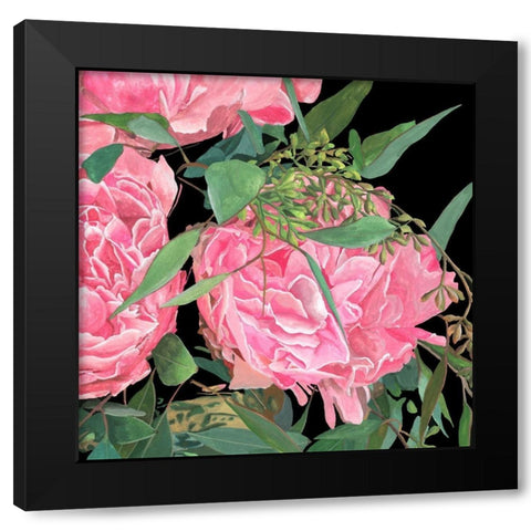 Springtime Fragrance II Black Modern Wood Framed Art Print with Double Matting by Wang, Melissa