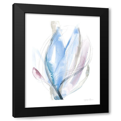 Azure Vortex I Black Modern Wood Framed Art Print by Goldberger, Jennifer