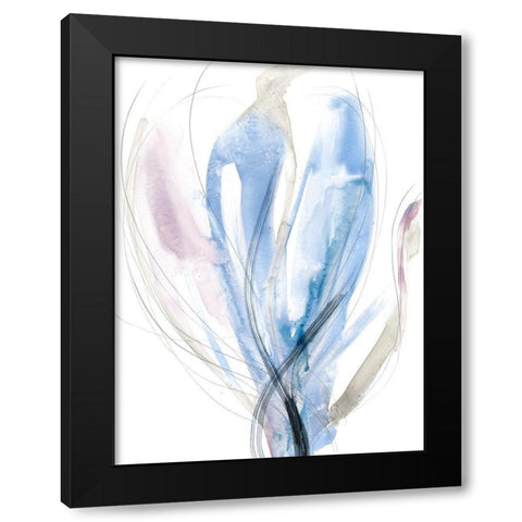 Azure Vortex II Black Modern Wood Framed Art Print by Goldberger, Jennifer