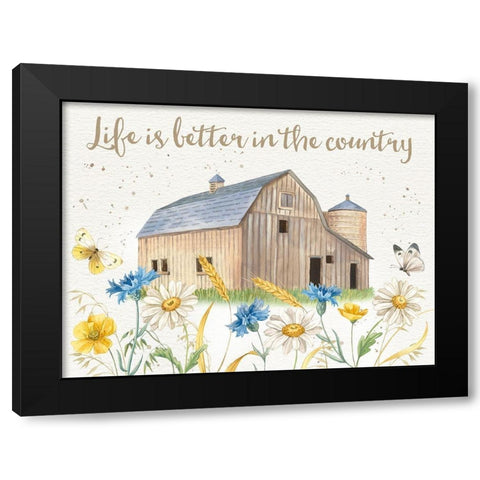 Nostalgic Farm I Black Modern Wood Framed Art Print with Double Matting by Maday, Jane