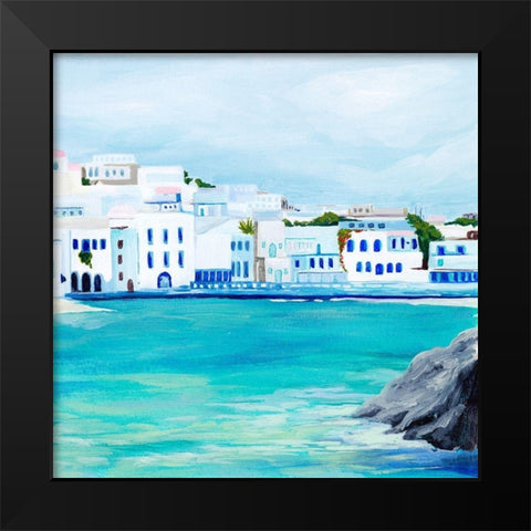 Mykonos II Black Modern Wood Framed Art Print by Popp, Grace