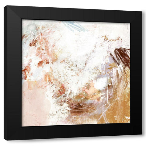 Blush and Umber II Black Modern Wood Framed Art Print with Double Matting by Borges, Victoria