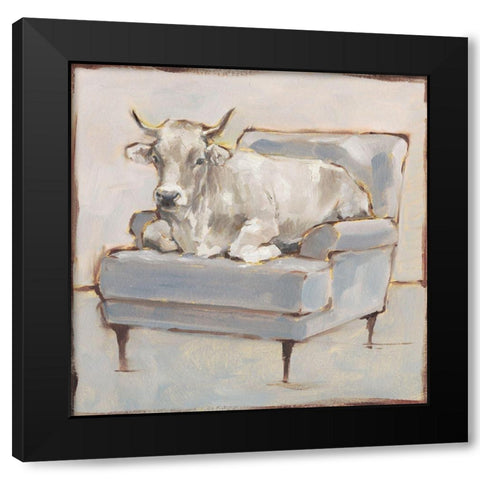 Moo-ving In III Black Modern Wood Framed Art Print by Harper, Ethan