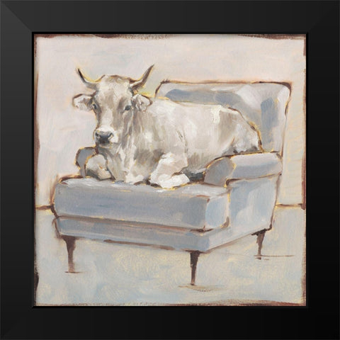 Moo-ving In III Black Modern Wood Framed Art Print by Harper, Ethan