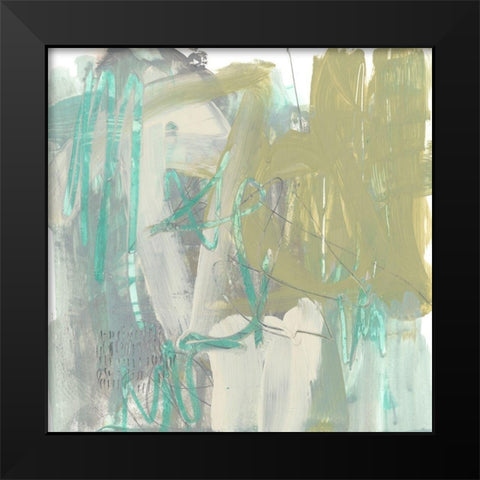 Seafoam Marks I Black Modern Wood Framed Art Print by Goldberger, Jennifer