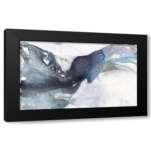 Agate Wave I Black Modern Wood Framed Art Print with Double Matting by Goldberger, Jennifer