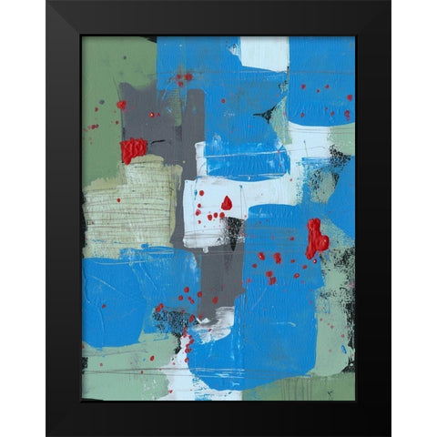 Integrated Circuit II Black Modern Wood Framed Art Print by Moore, Regina