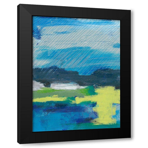 Stitched Sky II Black Modern Wood Framed Art Print with Double Matting by Moore, Regina