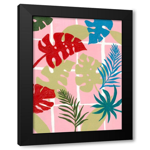 Colorful Tropics II Black Modern Wood Framed Art Print by Moore, Regina