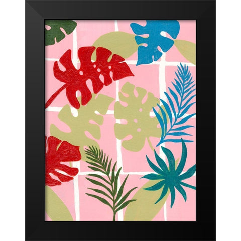 Colorful Tropics II Black Modern Wood Framed Art Print by Moore, Regina