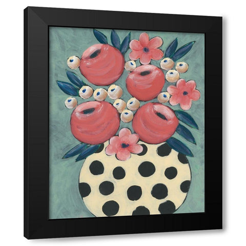 Jamboree Floral I Black Modern Wood Framed Art Print by Moore, Regina
