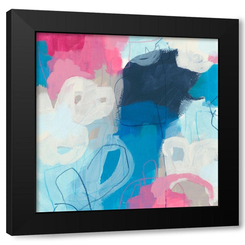 Electron III Black Modern Wood Framed Art Print by Vess, June Erica