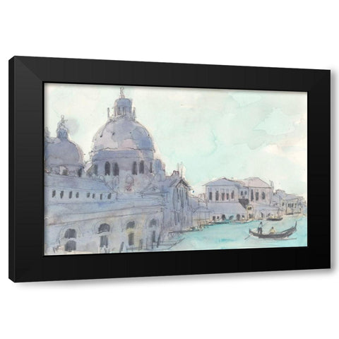 Santa Maria Della Salute Moment Black Modern Wood Framed Art Print with Double Matting by Dixon, Samuel