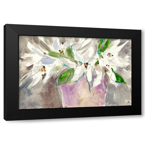Magnolia Charm I Black Modern Wood Framed Art Print by Dixon, Samuel