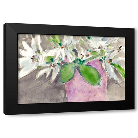 Magnolia Charm II Black Modern Wood Framed Art Print by Dixon, Samuel