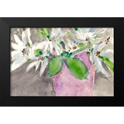 Magnolia Charm II Black Modern Wood Framed Art Print by Dixon, Samuel