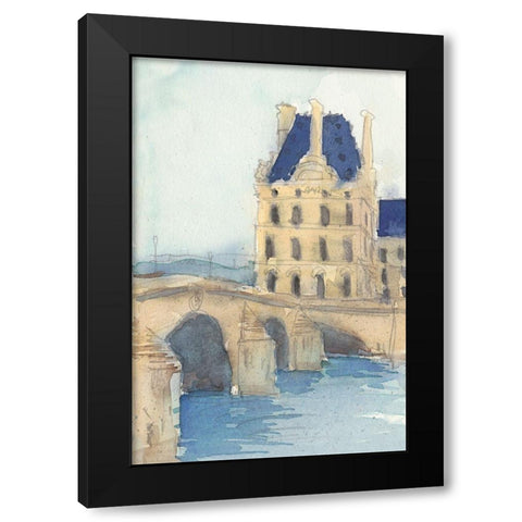 Along the Seine I Black Modern Wood Framed Art Print by Dixon, Samuel