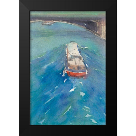 Along the Seine II Black Modern Wood Framed Art Print by Dixon, Samuel