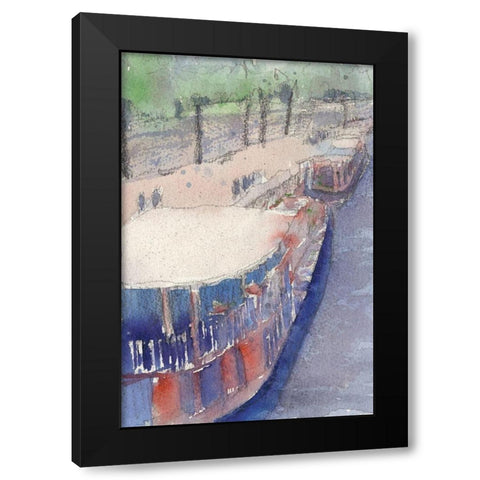 Along the Seine III Black Modern Wood Framed Art Print by Dixon, Samuel